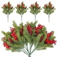 thumbnail image 1 of SeekLGT Artificial Christmas Bouquet with Red Berries - 15 Inch Winter Flowers for Indoor & Outdoor Decor, Wreath Arrangements, Garland & Table Centerpieces, 1 of 7
