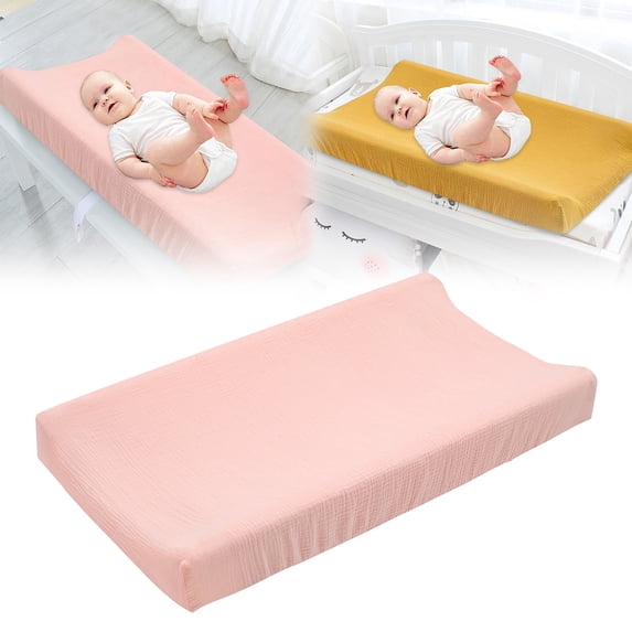 SeekLGT Baby Changing Sheet Changing Pad Cover Muslin Cotton Cover Changing Table Cover Breathable Rectangular Neutral Diaper Pad Soft Red