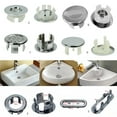 thumbnail image 1 of SeekLGT Bathroom Basin Overflow Cover Silver Mesh Ring Sink Trim for Ceramic Washbasin Artistic Overflow Hole Cap for Kitchen 1PC, 1 of 7