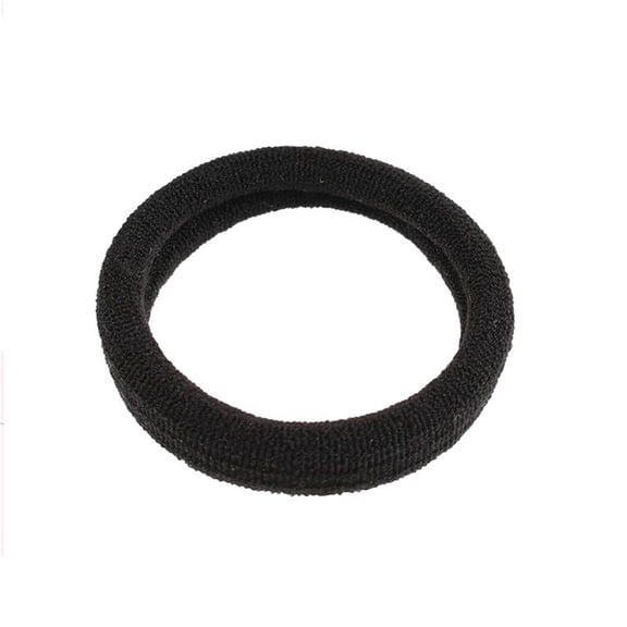 SeekLGT Black Hair Ties Pack Elastic Ponytail Holders Durable Nylon Hair Accessories for Women Men Unisex Hair Styling Everyday Use