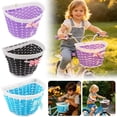 thumbnail image 1 of SeekLGT Blue Kids Bike Basket, Woven Plastic Front Handlebar Basket for Children Bicycles Tricycles and Scooters, 1 of 5