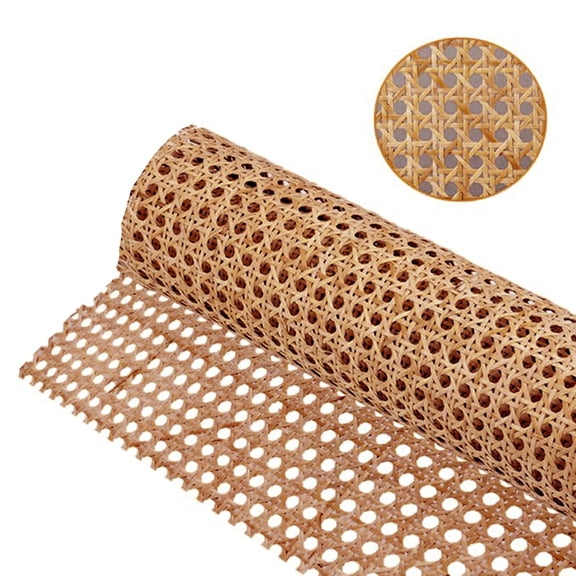 SeekLGT Cane Webbing 18 Inch x 3.3 Feet, Plastic Rattan Webbing Roll, Woven Open Mesh Cane for Furniture Cabinet and Chair Repair