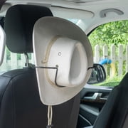 2-Pack Metal Hard Hat Holder For Truck Seats – Car Headrest Hook Rack For Safety Helmets, Vests & Bags (SUV/Truck)