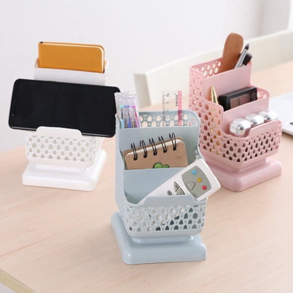 SeekLGT Desk Organizer Metal Desktop Organizer with Drawer and 3 Compartments, Small Space Office Desk Accessories and Workspace Storage for Home and Office, 1-Count