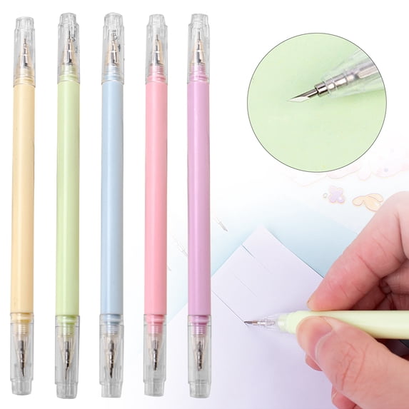 SeekLGT Double Head Tungsten Pen Precision Cutter Light Blue Portable Craft Knife for DIY Art Paper Cardboard Plastic and Leather