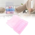 thumbnail image 1 of SeekLGT Embroidery Needle and Thread Organizer Box Pink Transparent Portable Sewing Storage Case with 42 Fixed Pins Multifunctional Tool Holder for Embroidery and Cross Stitch, 1 of 9
