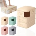 thumbnail image 1 of SeekLGT Extra Large Closet Storage Tote for Homeowners, Green 21.26x21.26x35.43 Inch Compressible Quilt and Blanket Bag, Family Wardrobe Organizer for Bedding, 1 of 9