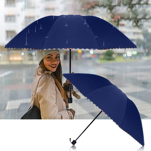 SeekLGT Extra Large Golf Umbrella, UPF 50+ blue Coating, Double Canopy Vented Windproof Waterproof Umbrella for Rain and Sun, Automatic Open Close, 1pc