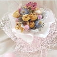 thumbnail image 1 of SeekLGT Floral Mesh Bouquet Wrapping Paper 23x23 Inch Net Lace Flower Wrap for Valentine Wedding Florist Supplies Rose Packaging Gift, 1 of 4