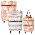 thumbnail image 1 of SeekLGT Foldable Shopping Cart with Wheels Reusable Grocery Bag on Wheels Portable Rolling Trolley Bag Heavy Duty Collapsible Shopping Cart for Supermarket Travel Errands, 1 pc, 1 of 6