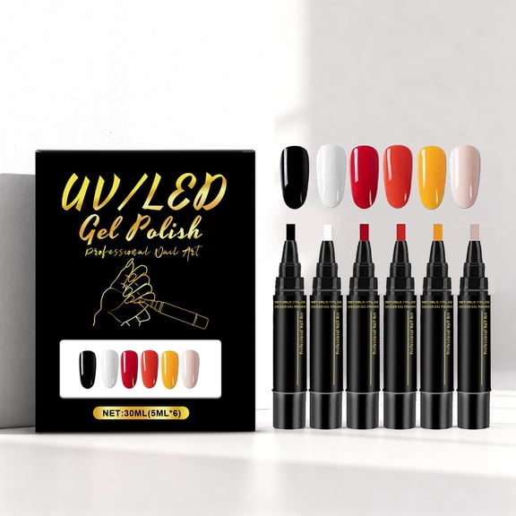 SeekLGT Gel Nail Polish Pen Quick Drying Nail Gel Pen Precise Brush Portable Nail Art DIY 36 Colors For Women Manicure