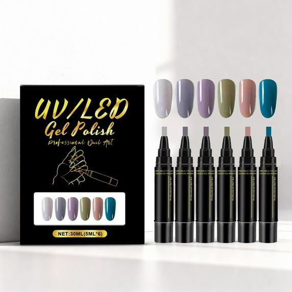 SeekLGT Gel Nail Polish Pen Quick Drying Nail Gel Pen Precise Brush Portable Nail Art DIY 36 Colors For Women Manicure