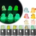thumbnail image 1 of SeekLGT Glow in the Dark Ghost Figurine, Mini Halloween White Figurine Resin Desktop Ornament for Halloween Miniatures, Fairy Garden, Dollhouse, Shelf Decor, 1 pc, 1 of 7
