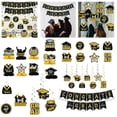 thumbnail image 1 of SeekLGT Graduation Decorations 2026 Black and Gold Congrats Grad Banner and Congratulations Garland Set for Class of 2026 Party Venue Backdrop Styling 1 Pack, 1 of 9