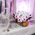 thumbnail image 1 of SeekLGT Halloween Artificial Flowers White Faux Rose, Gothic Fake Rose Stem for Halloween Flower Bouquet, Home Vase Centerpiece, Wedding Party Gothic Decor, 1 of 6