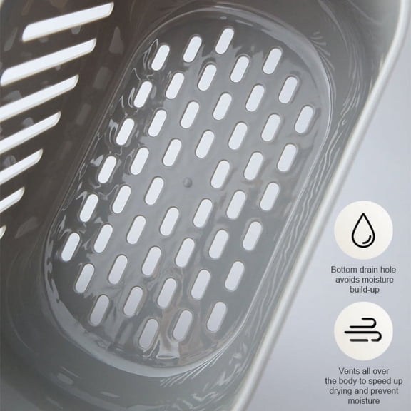 SeekLGT Hanging Shower Caddy Basket Portable Bathroom Organizer Tote with Hooks for Dormitory Pantry Cleaning Supplies and Garden Tools