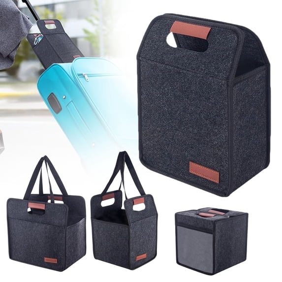 SeekLGT Insulated Felt Drink Carrier Bag Foldable 6 Cup Beverage Organizer with Handle for Picnic Car Travel Outdoor Takeaway 1PC