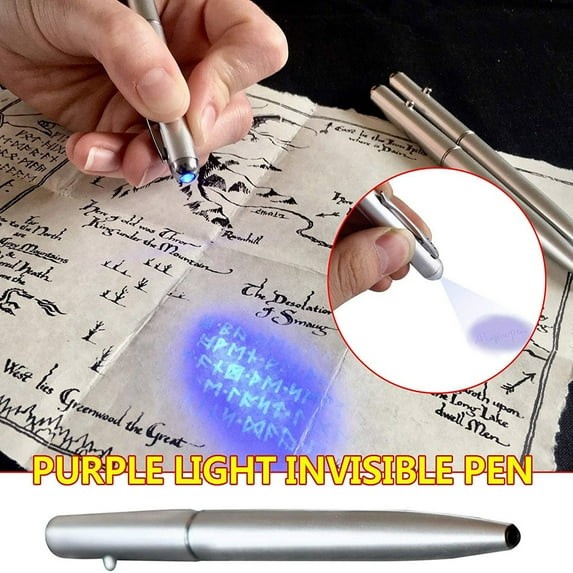 SeekLGT Invisible Ink Pen with Ultraviolet Light, Magic Disappearing Ink for Secret Messages, Fun Spy Pen for Parties and Gifts