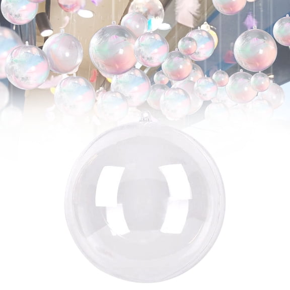 SeekLGT Large Clear Ornament Ball 12in Transparent Plastic Acrylic Fillable Hollow Ball for Crafts Christmas Display Hanging Decor 1 Pack