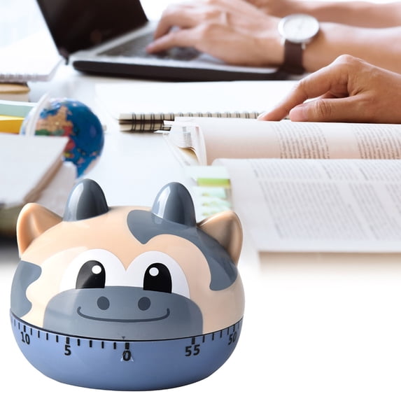 SeekLGT Mechanical Kitchen Timer Cute Cartoon Cooking Timer Loud Alarm Manual Timer for Home Office