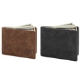 thumbnail image 1 of SeekLGT Men Bifold Wallet Slim Minimalist Front Pocket Wallet PU Leather Card Holder with 6 Slots ID Window Business Card Case, 1 of 7