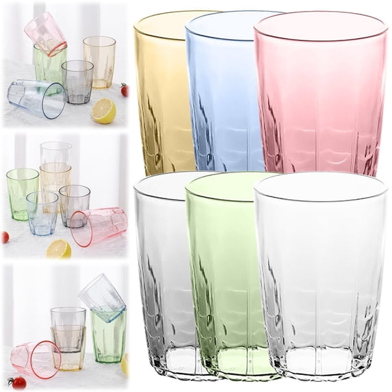 SeekLGT Plastic Drinking Glasses Stackable Reusable Plastic Tumblers 14 oz Unbreakable Water Drinking Glassware Cups for Juice Beverage Beer Kitchen Home Restaurant Outdoor Use, 1 pc