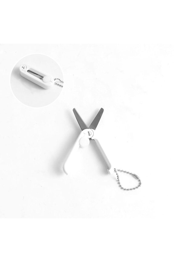 Portable Mini Scissors Folding Keychain Scissors Stainless Steel Retractable Pocket Travel Scissors for Crafts Scrapbooking DIY