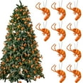 thumbnail image 1 of SeekLGT Prawnaments Christmas Ornaments Handmade Ornament Novelty Christmas Decor Eco Friendly Prawn Shape Wool Ornament Seafood Themed Holiday Decoration Unique Gift, 1 of 7