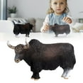 thumbnail image 1 of SeekLGT Realistic Yak Animal Figurine PVC Simulation Bull Model Highly Detailed Collectible Toy for Kids Education Desktop Farm Decor, 1 of 9