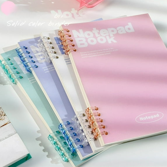 SeekLGT Refillable Notebook College Ruled Spiral Notebook with Dividers and Transparent Covers, Detachable Binder Journal for Work and Professional Organization, 1-Count