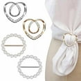 thumbnail image 1 of SeekLGT Scarf Ring Clip Metal Shirt Ties Clips for Women Tops Silk Scarf Buckle Fashion Clothes Corner Knotted Button Circle T Shirt Ties Rings Cinch Clips Accessories for Women, 1 pc, 1 of 7