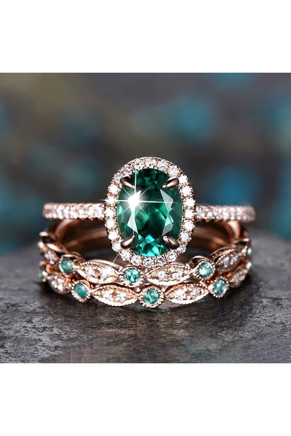 Stackable Gemstone Ring Set Vintage 1pcs Engagement Wedding Luxury Birthday Anniversary Jewelry for Women