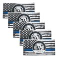 thumbnail image 1 of SeekLGT Thin Blue Line Bumper Sticker American Flag Vinyl Decal Waterproof Rectangular Design for Car Window Wall Display, 1 of 4