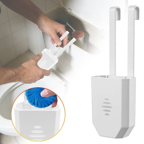SeekLGT Toilet Tank Cleaner Tablet Holder Hanging Toilet Bowl Tablet Caddy Adjustable Cleaner Block Cage for Bathroom Organization