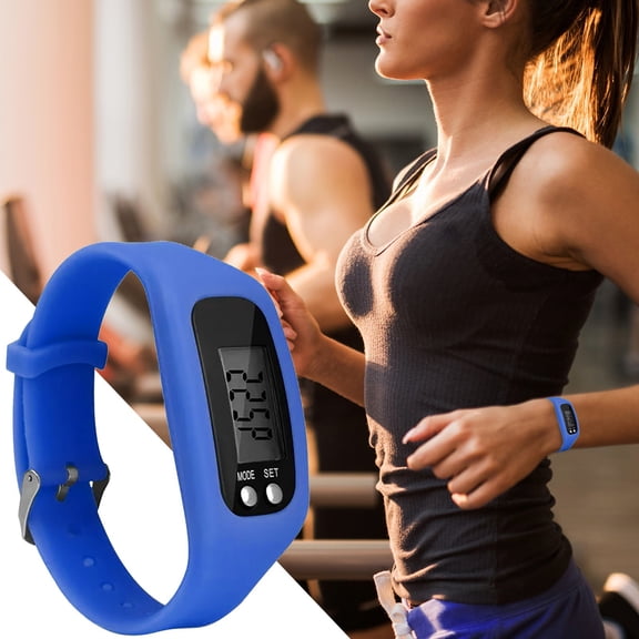 SeekLGT Walking Tracker Pedometer Watch Simple Step Counter Wristband Fitness Step Tracker LCD Display Stepometer Lightweight Bracelet Pedometer for Walking Steps and Miles, 1 pc