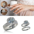 thumbnail image 1 of SeekLGT Wedding Ring for Women Adjustable Cute Round Ring Anniversary Birthday Gift Jewelry for Teens Mothers and Loved Ones, 1 of 9