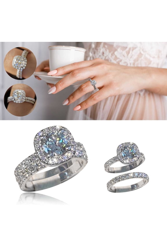 Wedding Ring for Women Adjustable Cute Round Ring Anniversary Birthday Gift Jewelry for Teens Mothers and Loved Ones