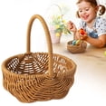 thumbnail image 1 of SeekLGT Wicker Easter Basket Small Woven With Handle 1 Count, 1 of 8