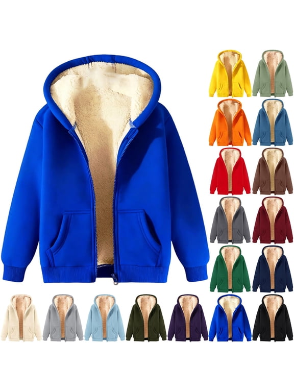 Women Plush Hooded Fleece Jacket Casual Warm Cardigan Sweater Coat Zip Up Sweatshirts for Winter Cold Weather Outdoor Layering Outfit, Navy XL