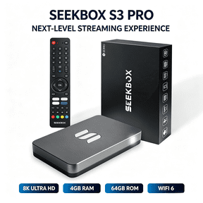 Seekbox 3Pro Android 11 TV Box 4GB+64GB, 4K HDR, WiFi 6, Bluetooth 5.0 with Remote
