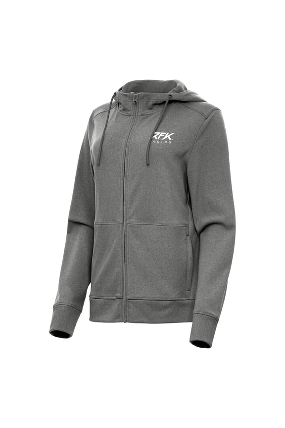 Seeker Full-Zip Hoodie Jacket-Antigua Heather Black Roush Fenway Keselowski Racing
