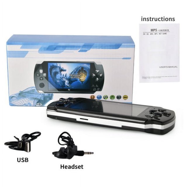 Seekfunning PSP Handheld Game Machine, X6 Updated Version, 8GB , 4 inch