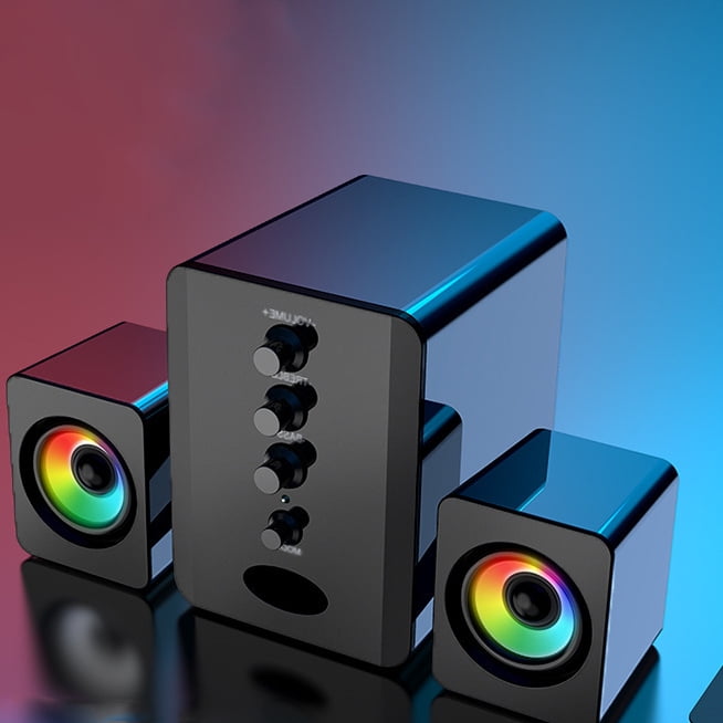 Seekfunning USB Wired Combination Speakers Computer Speakers Bass