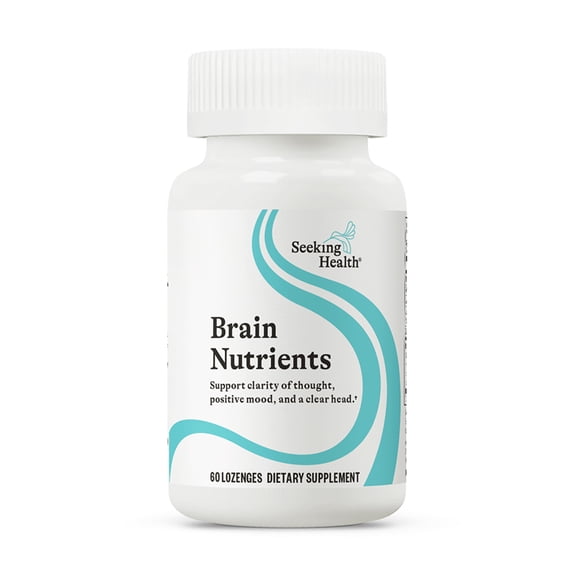 Seeking Health Brain Nutrients, Brain Fog and Memory Support, Cognitive Function and Energy Support, Focus and Concentration Supplement (60 lozenges)