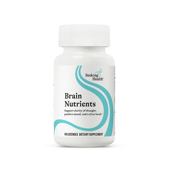 Seeking Health Brain Nutrients, Brain Fog and Memory Support, Cognitive Function and Energy Support, Focus and Concentration Supplement (60 lozenges)