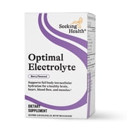 Seeking Health Optimal Electrolyte Sticks - Electrolyte Drink for Hydration, Heart & Muscle Recovery  Support - Supports Active Lifestyle - Vegan, Gluten-Free & Non-GMO - Berry Flavor, 30 Sticks