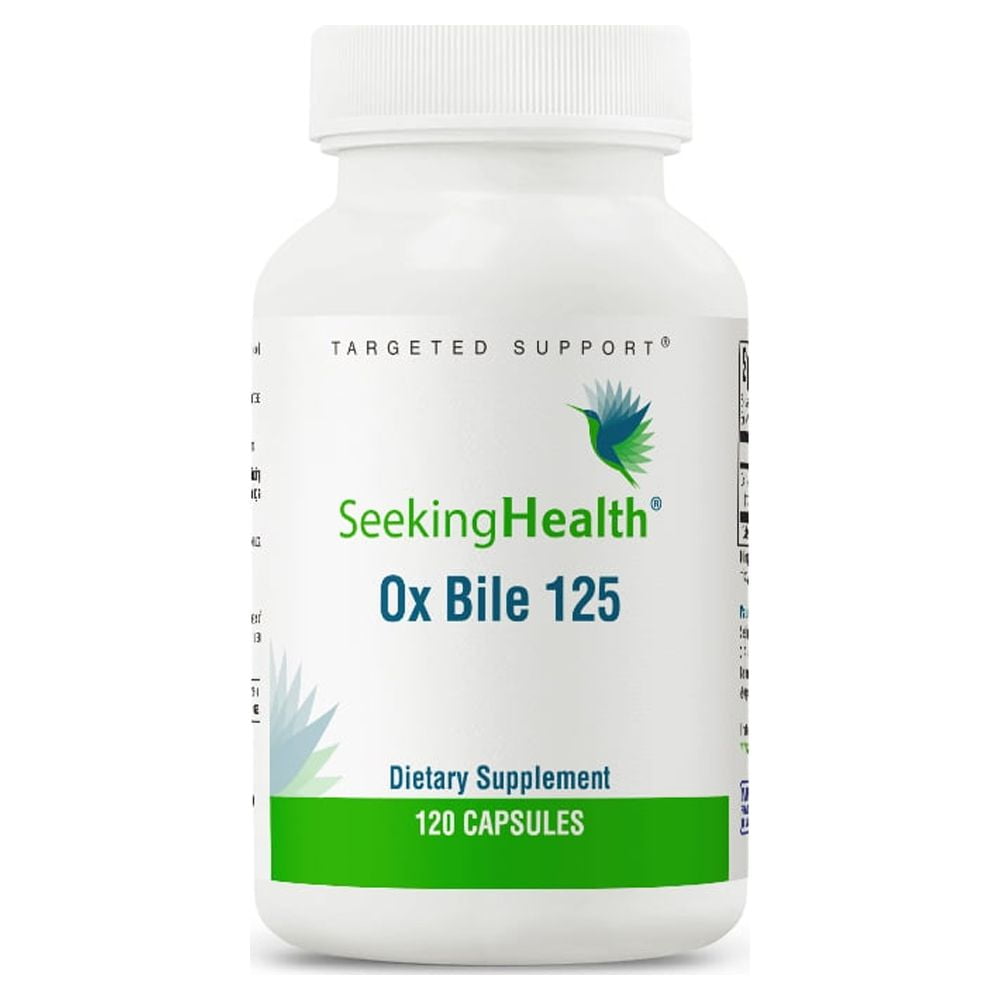 Seeking Health Ox Bile, 125 mg Digestive Enzyme Supplement, Gallbladder Support, Histamine Intolerance Support, Vegetarian Capsules 120 Capsules