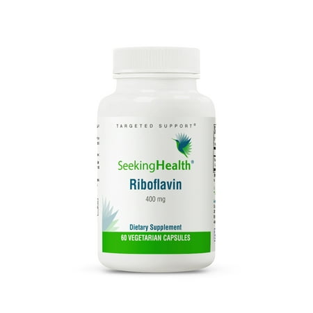 product image of Seeking Health Riboflavin, Vitamin B2, 400 mg Riboflavin, 4 mg Active Riboflavin-5-Phosphate, Energy Supplement, Vegetarian (60 Capsules)*