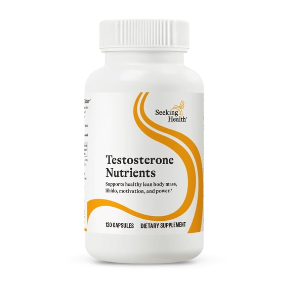 Seeking Health Testosterone Nutrients - Healthy Hormonal Balance for Men & Women - Supports Muscle, Energy & Memory - Supports Sperm Health & Motivation - 120 Capsules