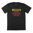 thumbnail image 1 of Seeking Zombie Partner Humor Graphic Black Mens T-Shirt, 1 of 1
